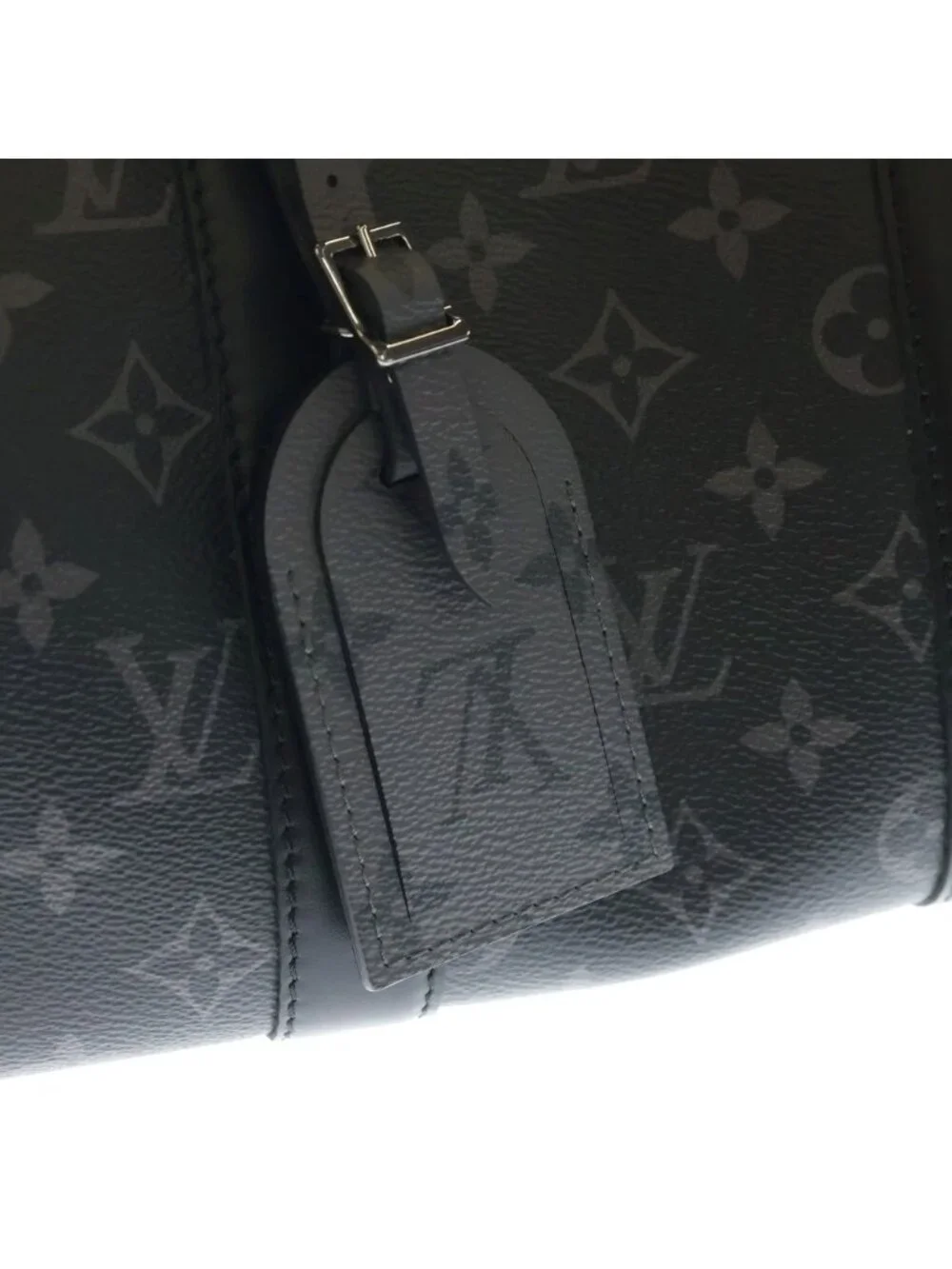 Louis Vuitton Monogram Eclipse City Keepall 2-Way Shoulder Bag Black Leather